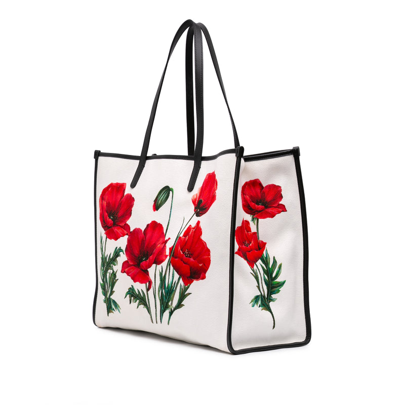 Canvas Floral Print Tote - Image 2