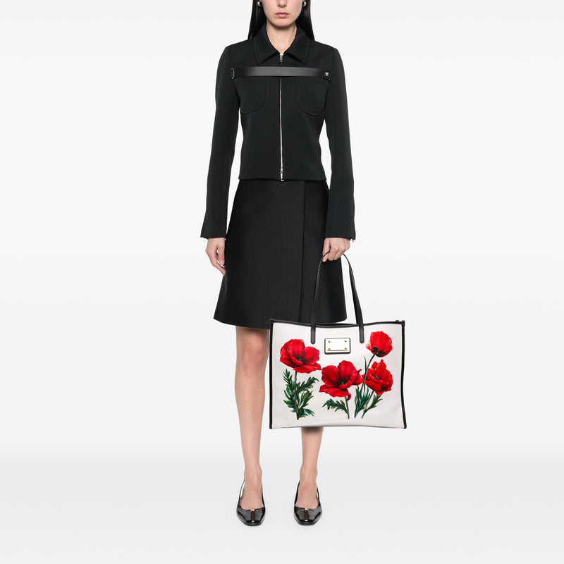 Canvas Floral Print Tote - Image 6