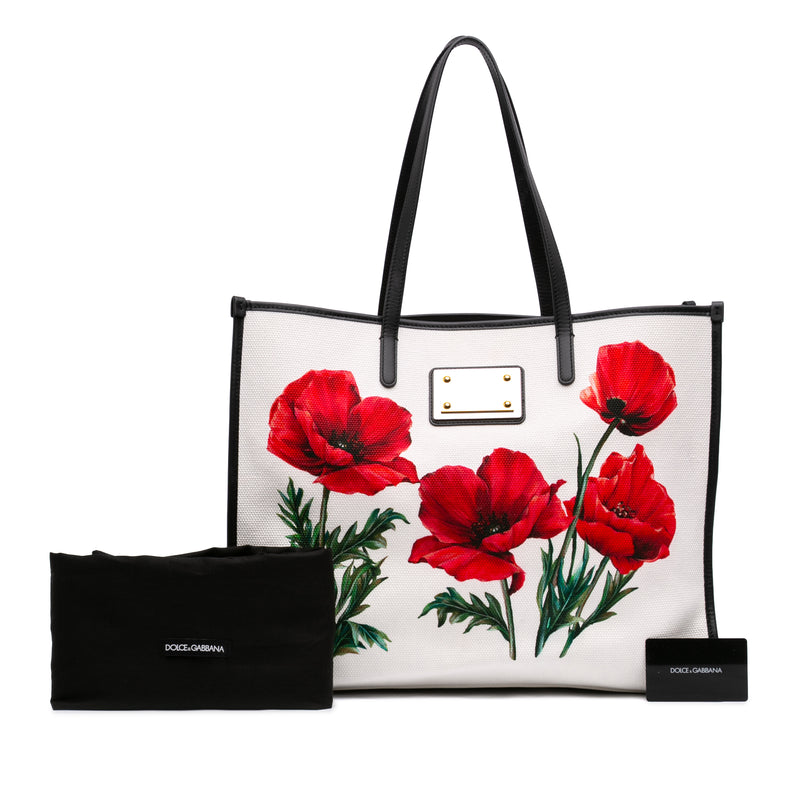 Canvas Floral Print Tote - Image 7