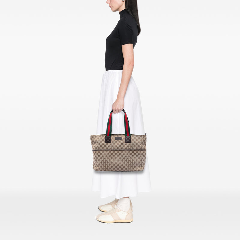 GG Canvas Web Tote - Image 6