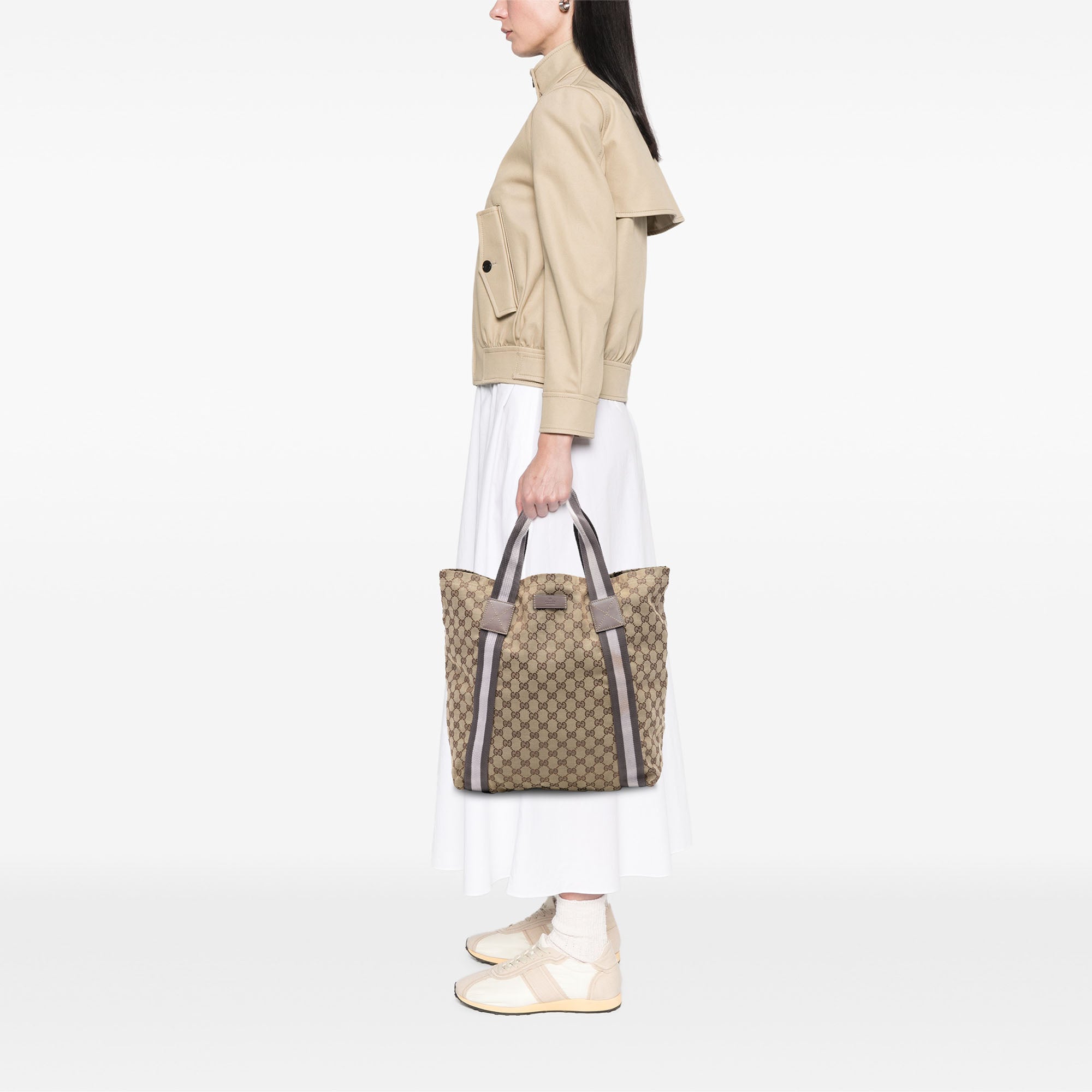 GG Canvas Web Tote - Image 7