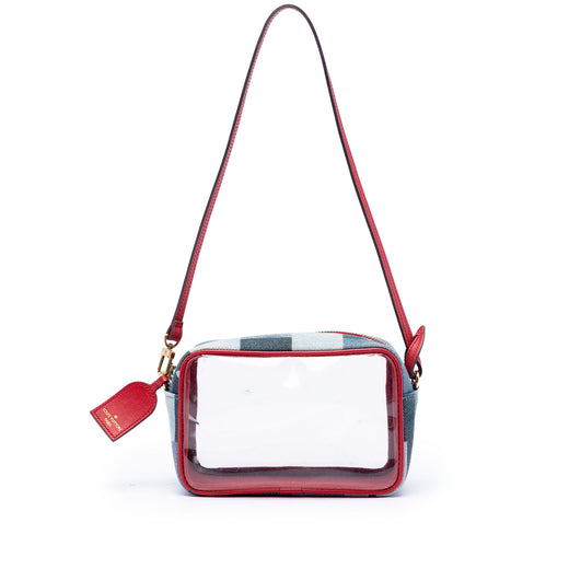 Monogram Denim Patchwork Beach Pouch - Image 1