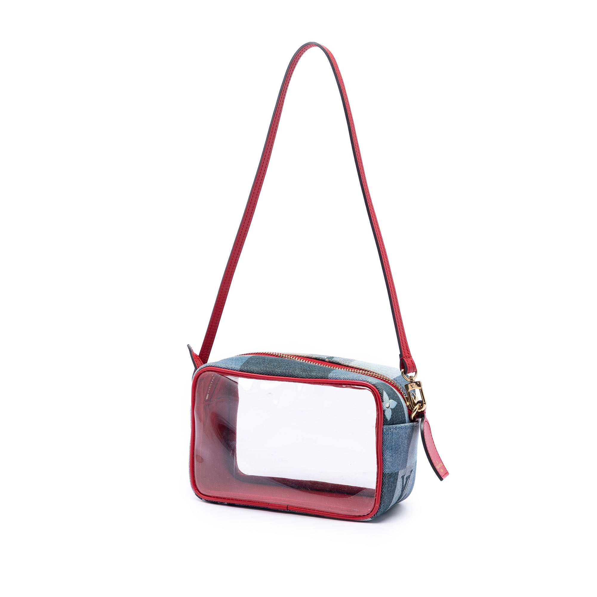 Monogram Denim Patchwork Beach Pouch - Image 2