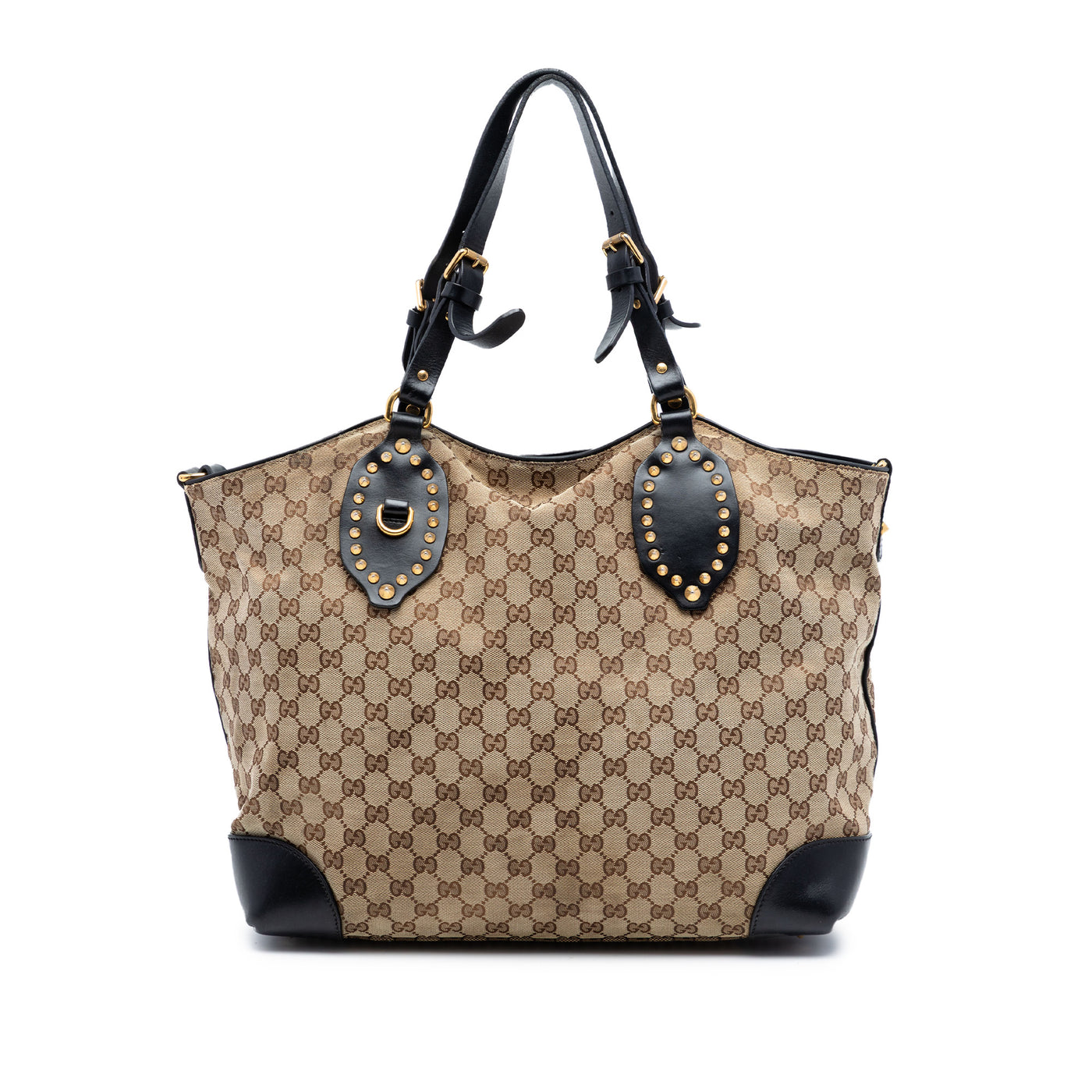 GG Canvas Patti Studed Hobo - Image 1