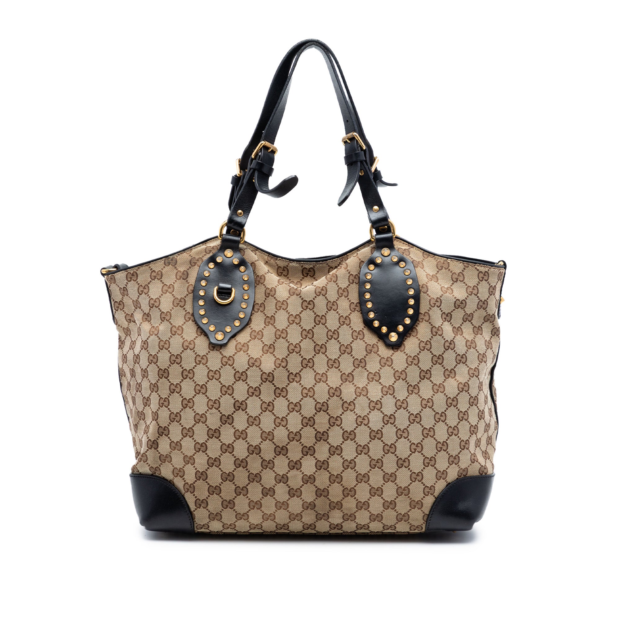 GG Canvas Patti Studed Hobo - Image 1