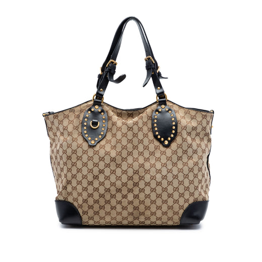 GG Canvas Patti Studed Hobo - Image 1