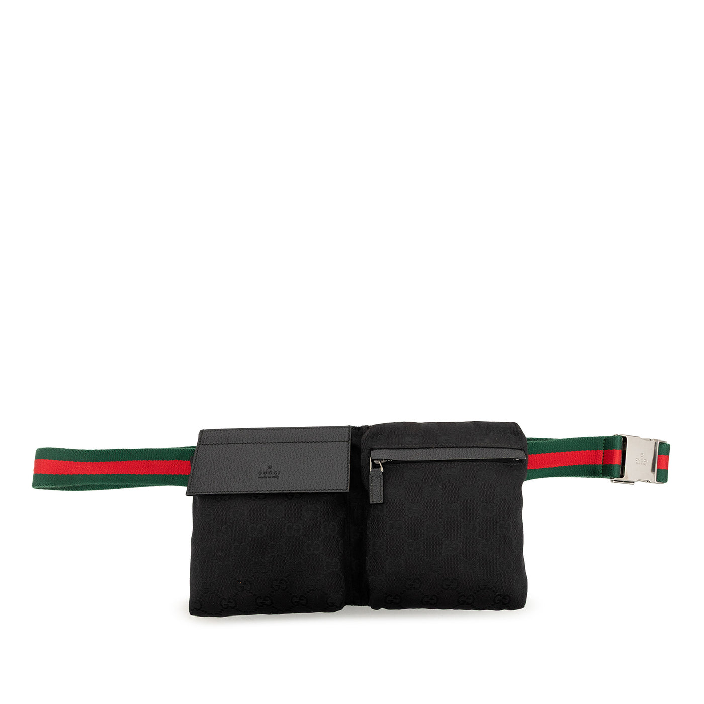 GG Canvas Web Double Pocket Belt Bag - Image 1