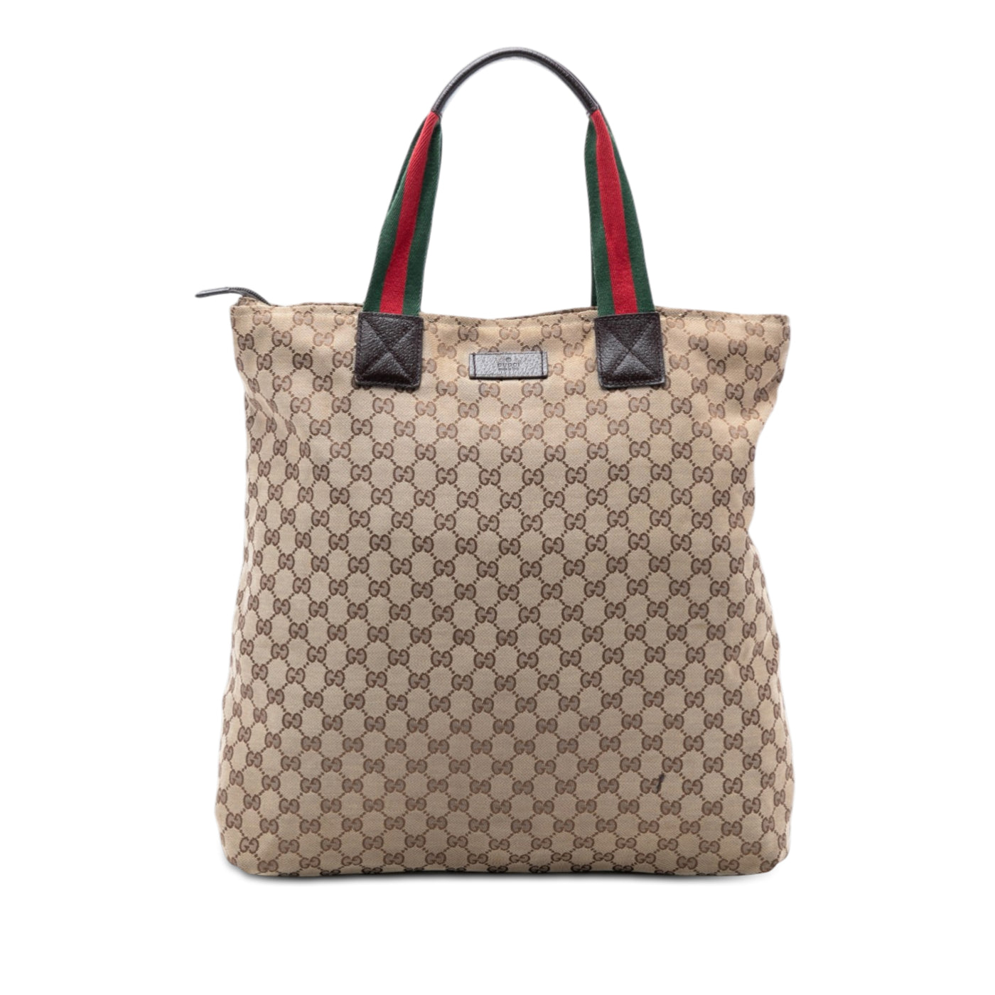 GG Canvas Web Vertical Tote - Image 1