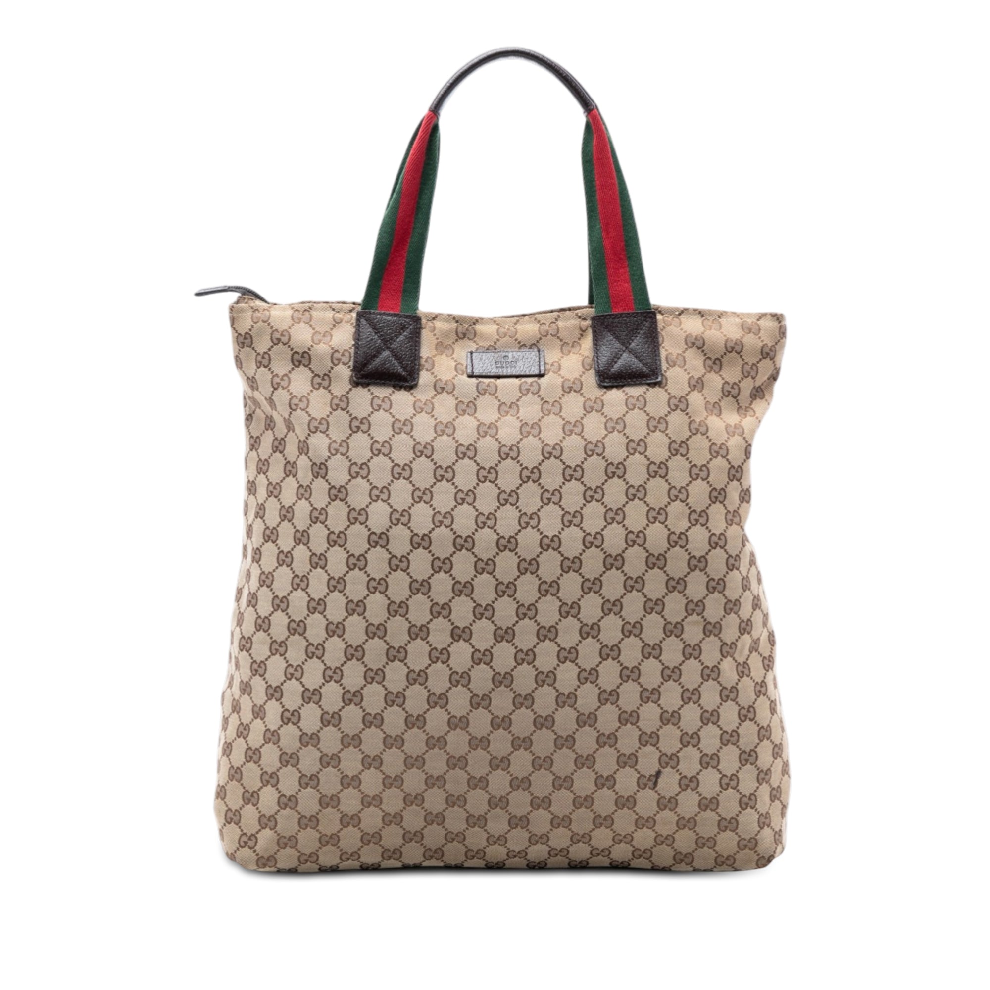 GG Canvas Web Vertical Tote - Image 1