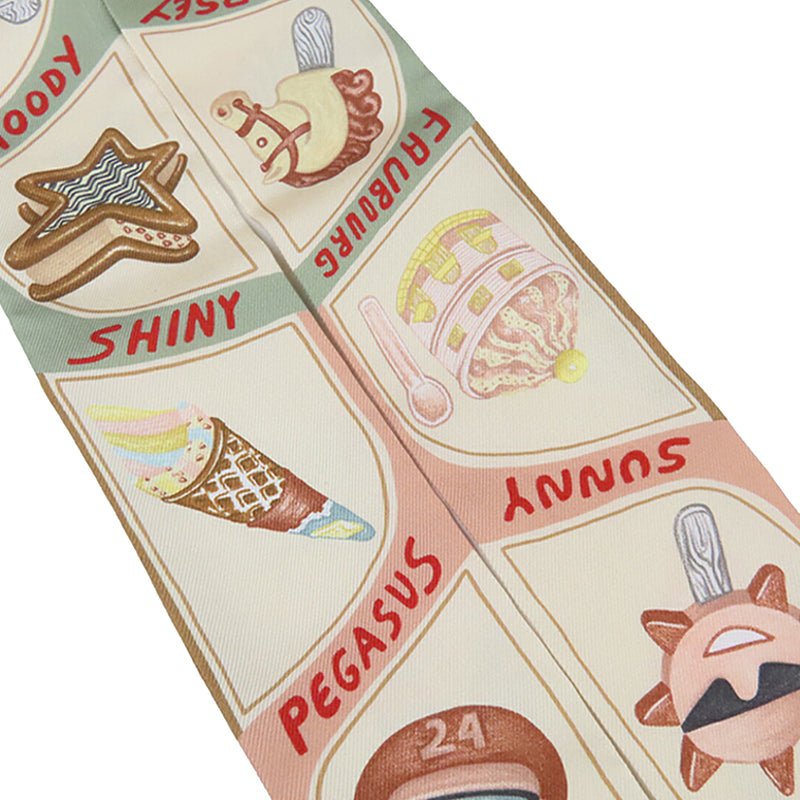 Funny Ice Cream Silk Twilly Scarf - Image 4