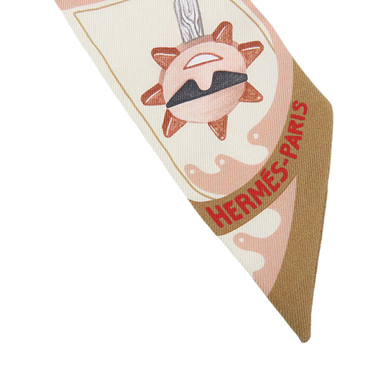 Funny Ice Cream Silk Twilly Scarf - Image 5