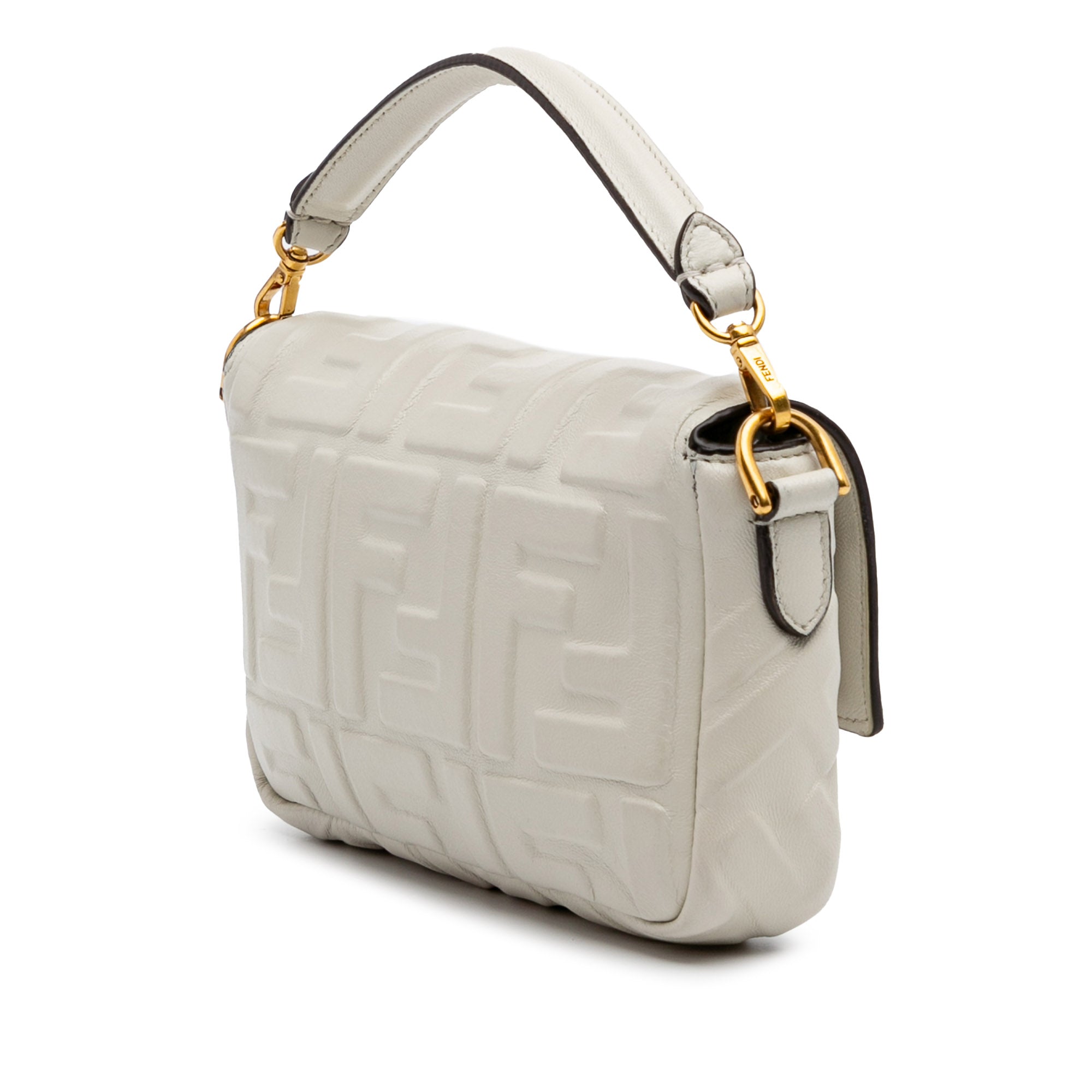 Mini Zucca Embossed Leather Baguette Satchel - Image 2
