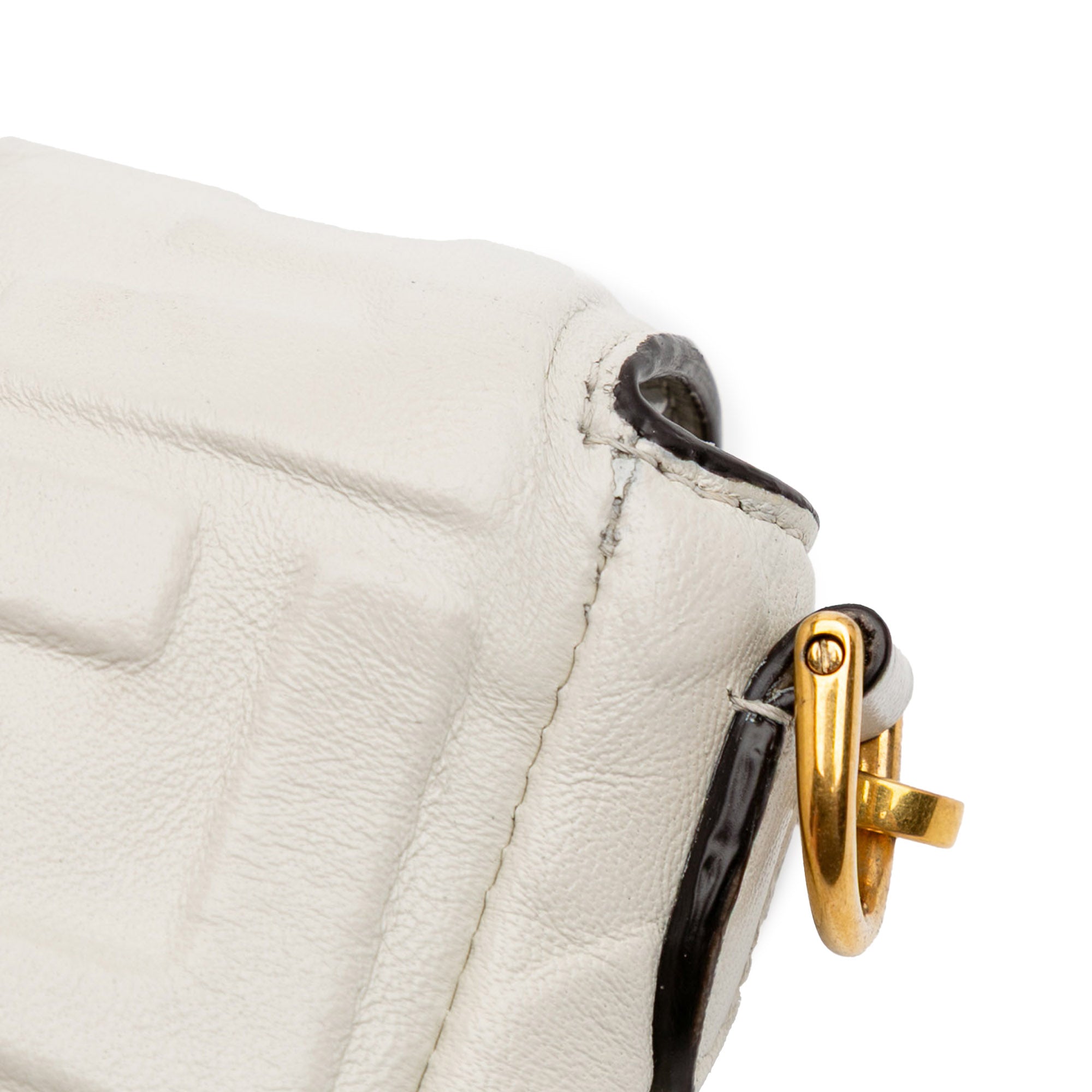 Mini Zucca Embossed Leather Baguette Satchel - Image 8