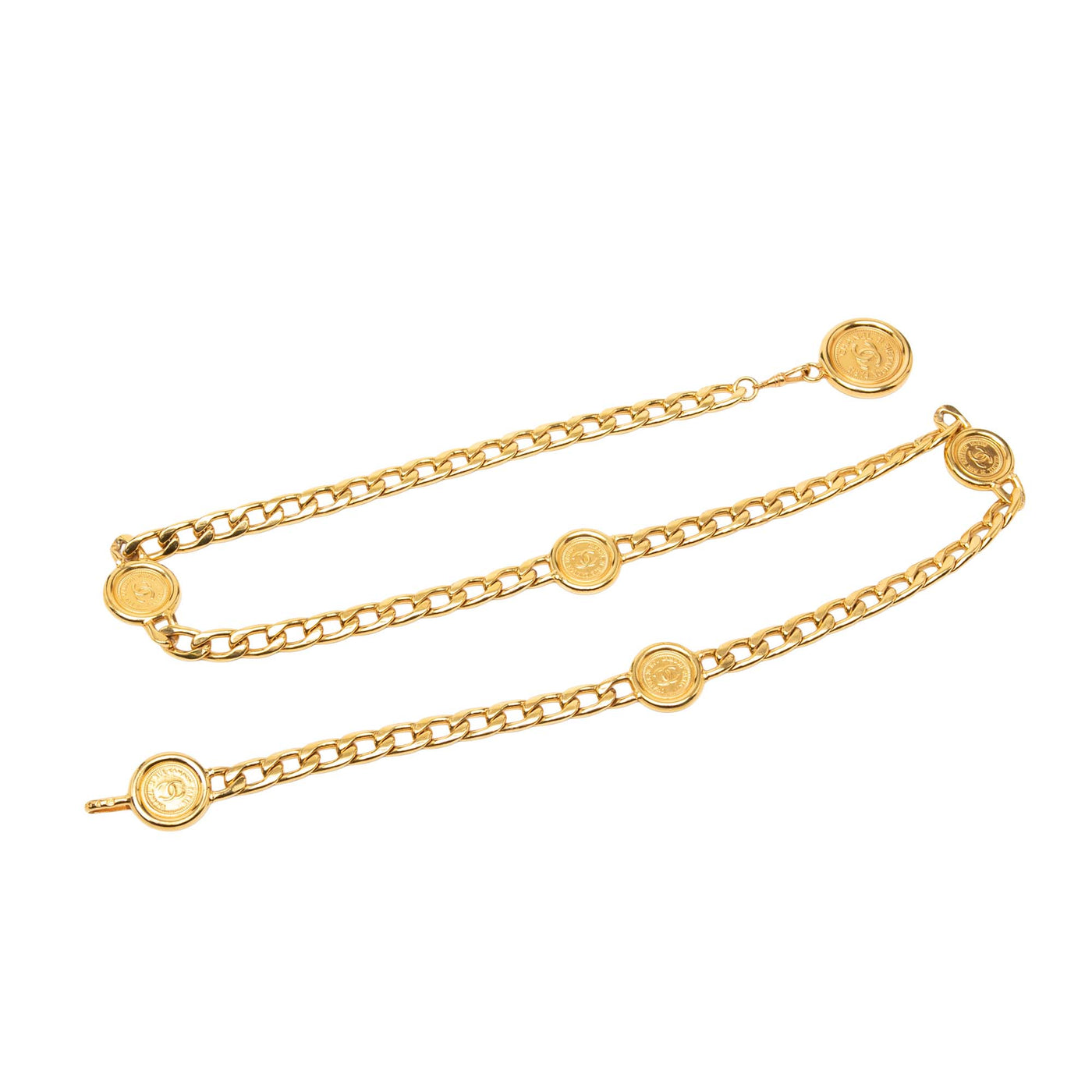 Gold Plated Medallion Rue Cambon Chain Belt - Image 1