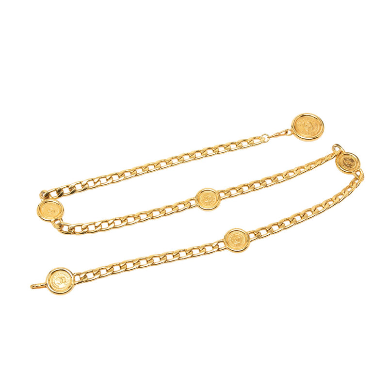 Gold Plated Medallion Rue Cambon Chain Belt