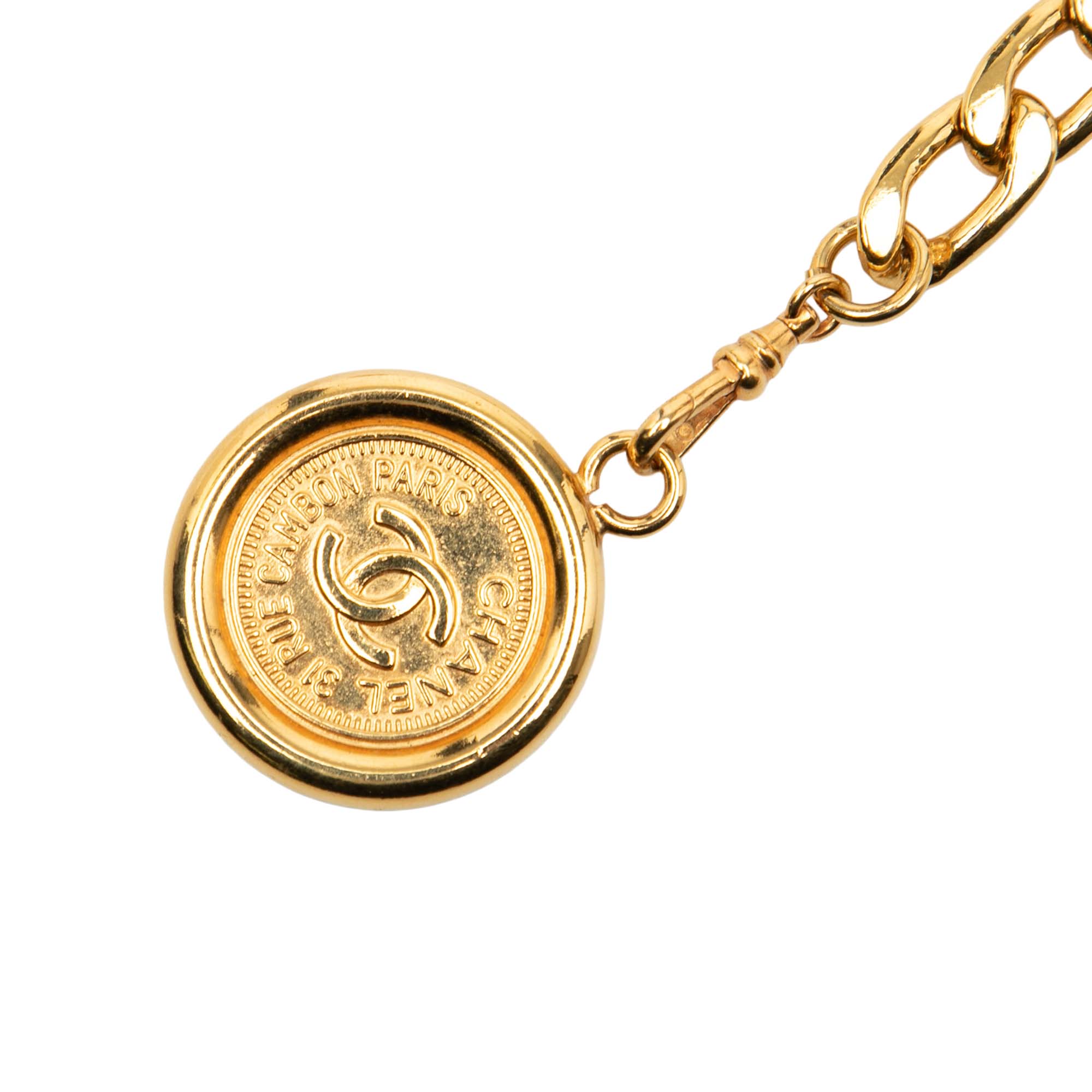 Gold Plated Medallion Rue Cambon Chain Belt - Image 2