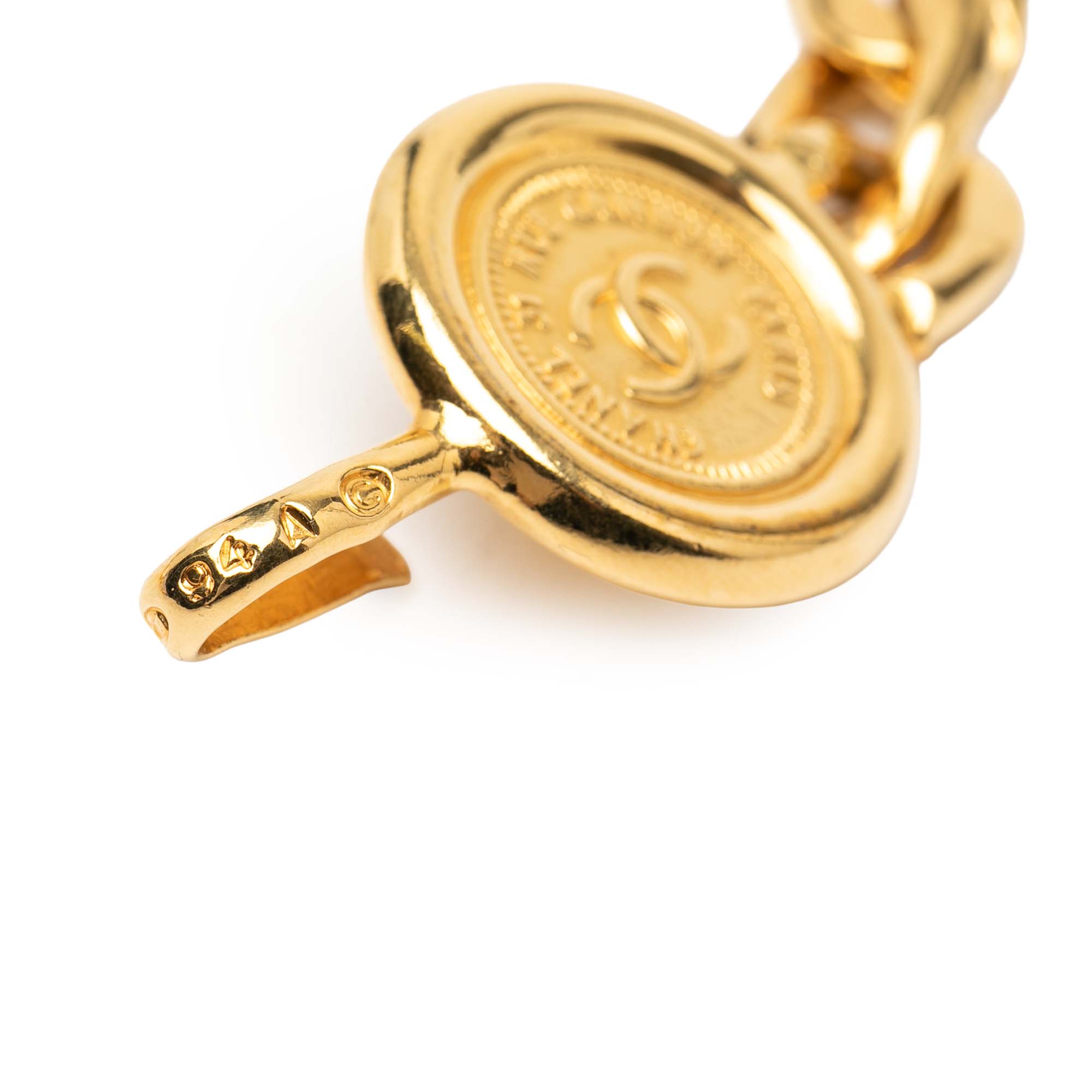 Gold Plated Medallion Rue Cambon Chain Belt - Image 4