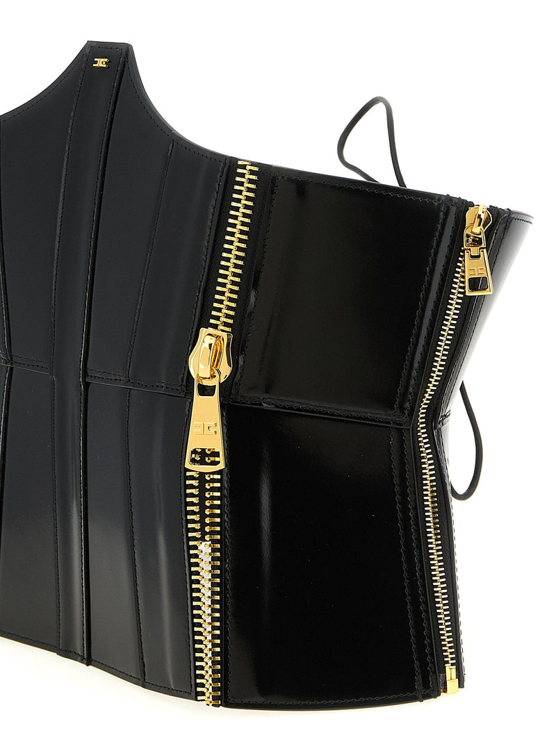 Elisabetta Franchi Bustier Belt — Black