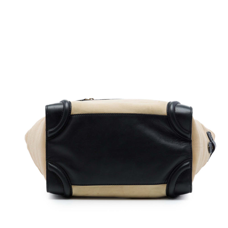 Mini Bicolor Leather Luggage Tote - Image 3