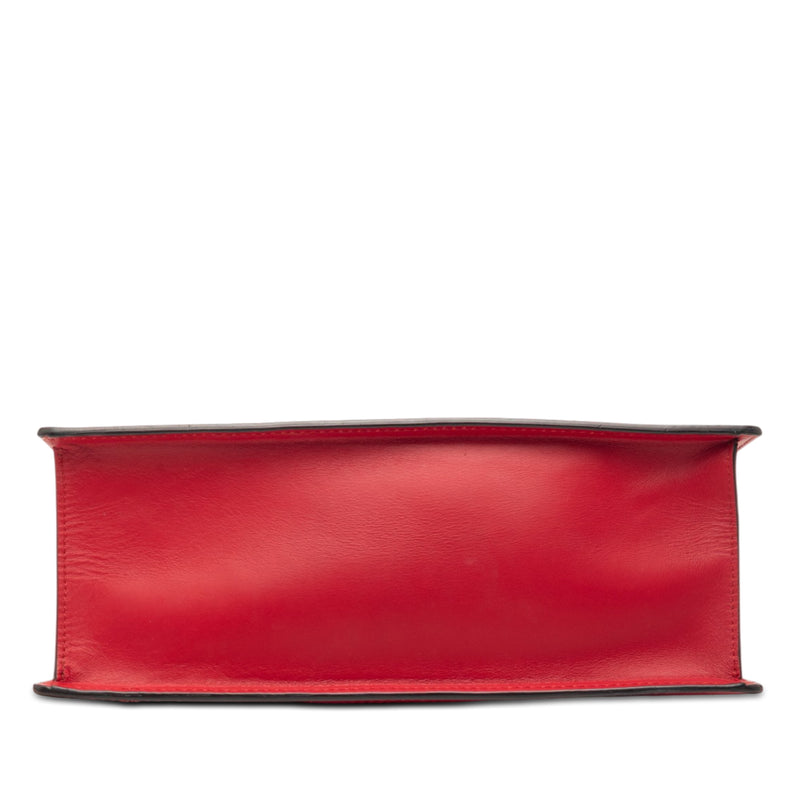 Medium Leather Web Sylvie Top Handle Bag - Image 3
