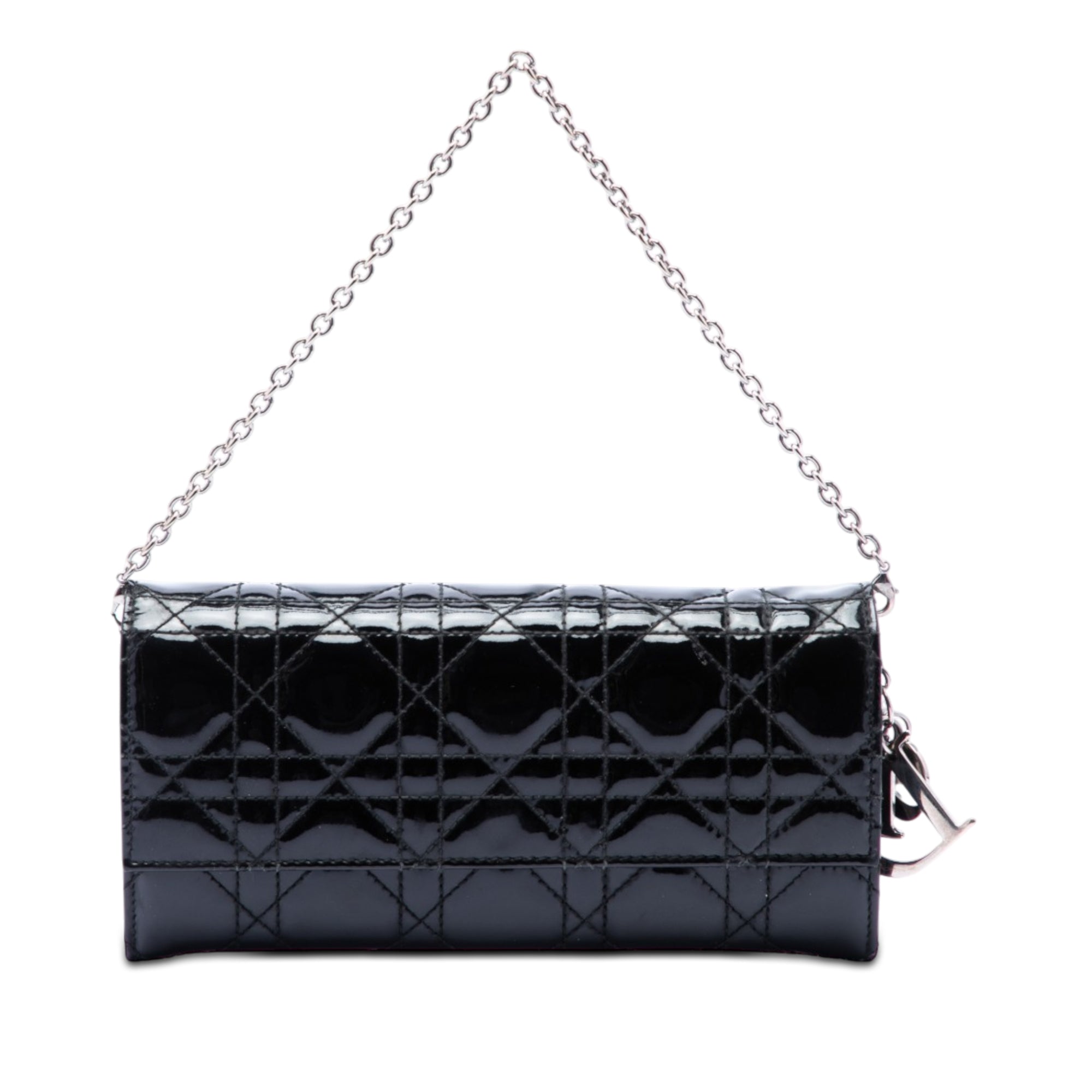 Patent Cannage Lady Dior Wallet On Chain - Image 1