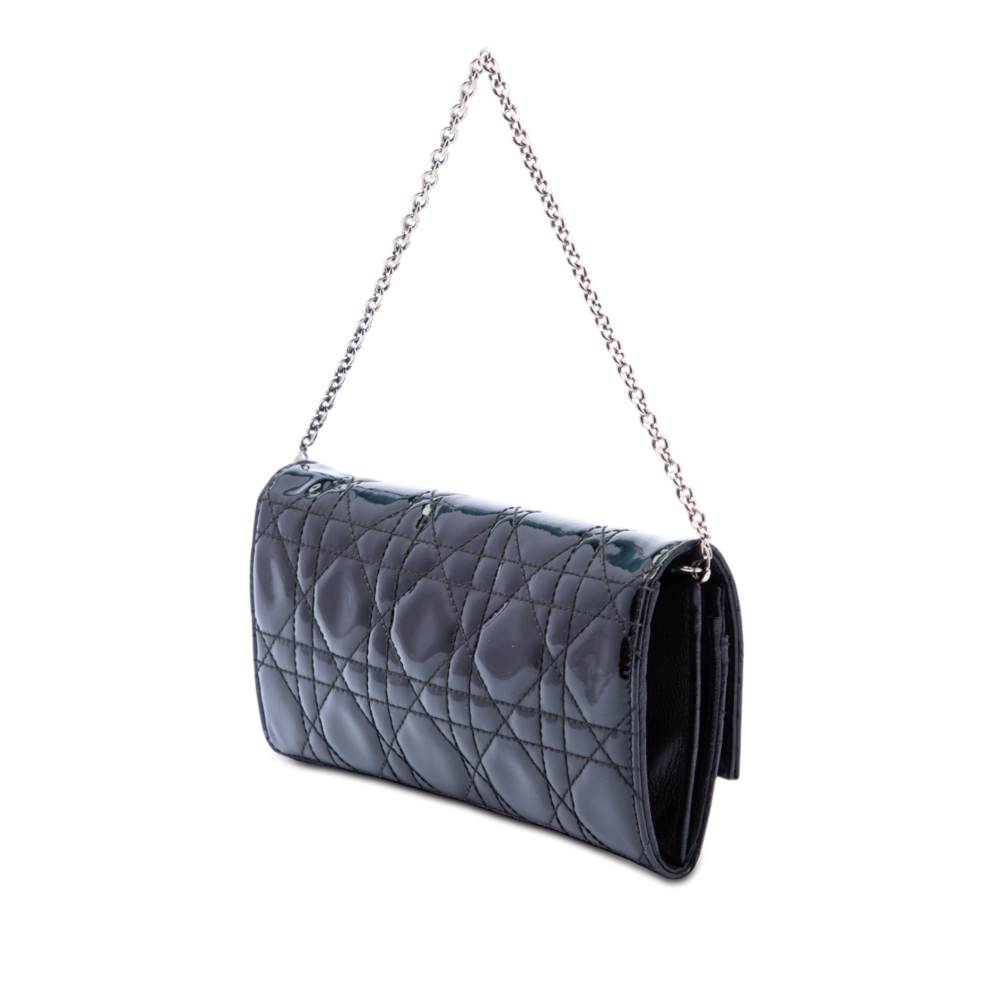 Patent Cannage Lady Dior Wallet On Chain - Image 2