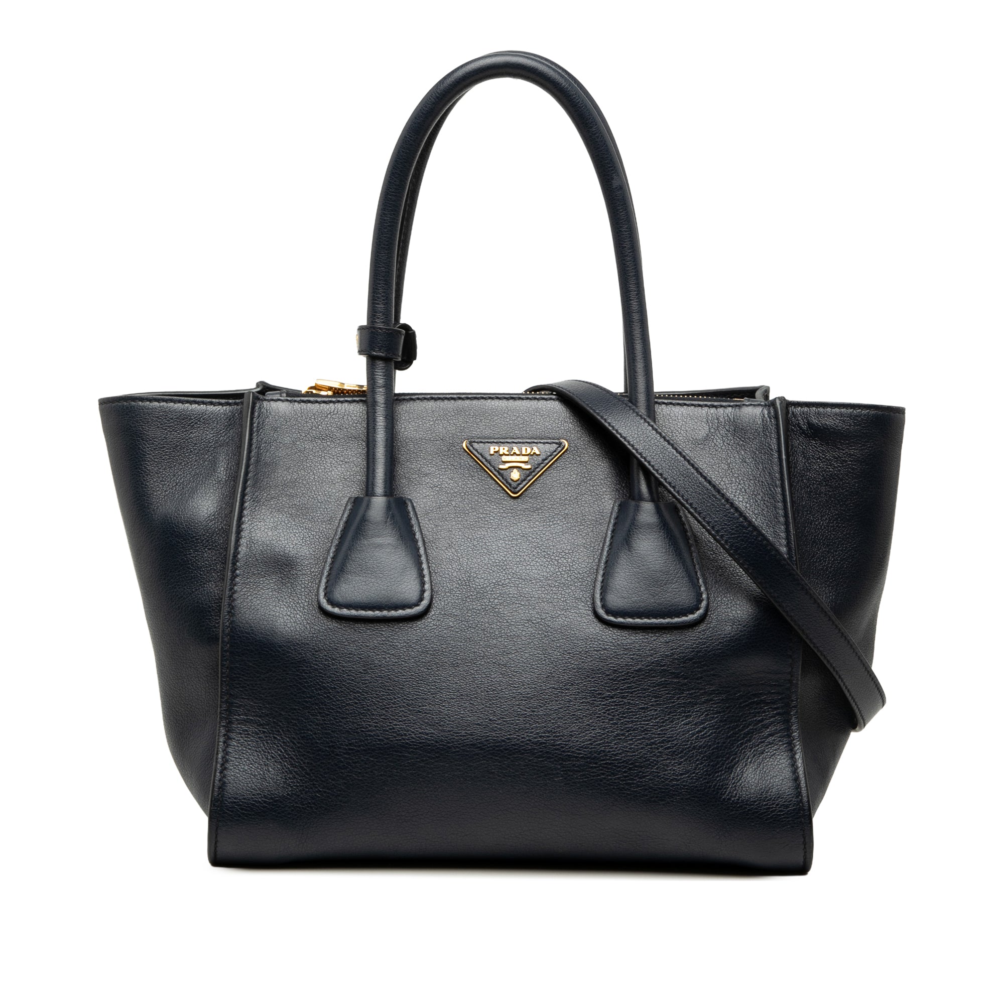 Glace Calf Twin Pocket Double Handle Satchel - Image 1