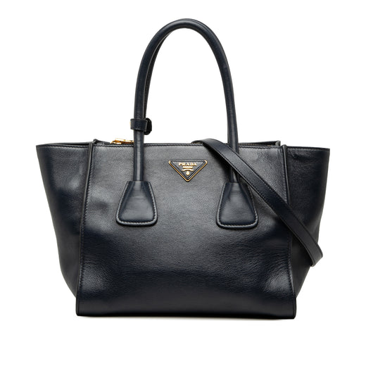 Glace Calf Twin Pocket Double Handle Satchel - Image 1