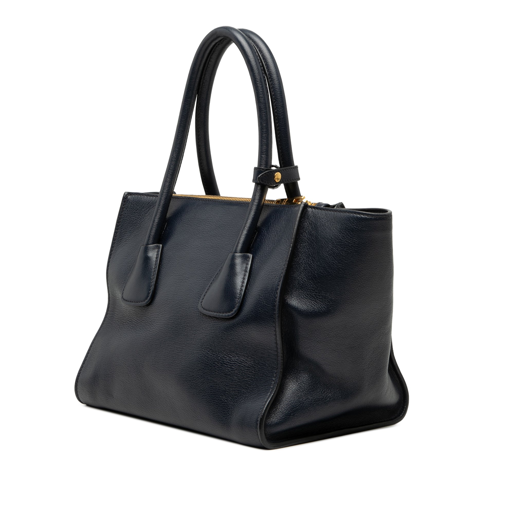 Glace Calf Twin Pocket Double Handle Satchel - Image 2