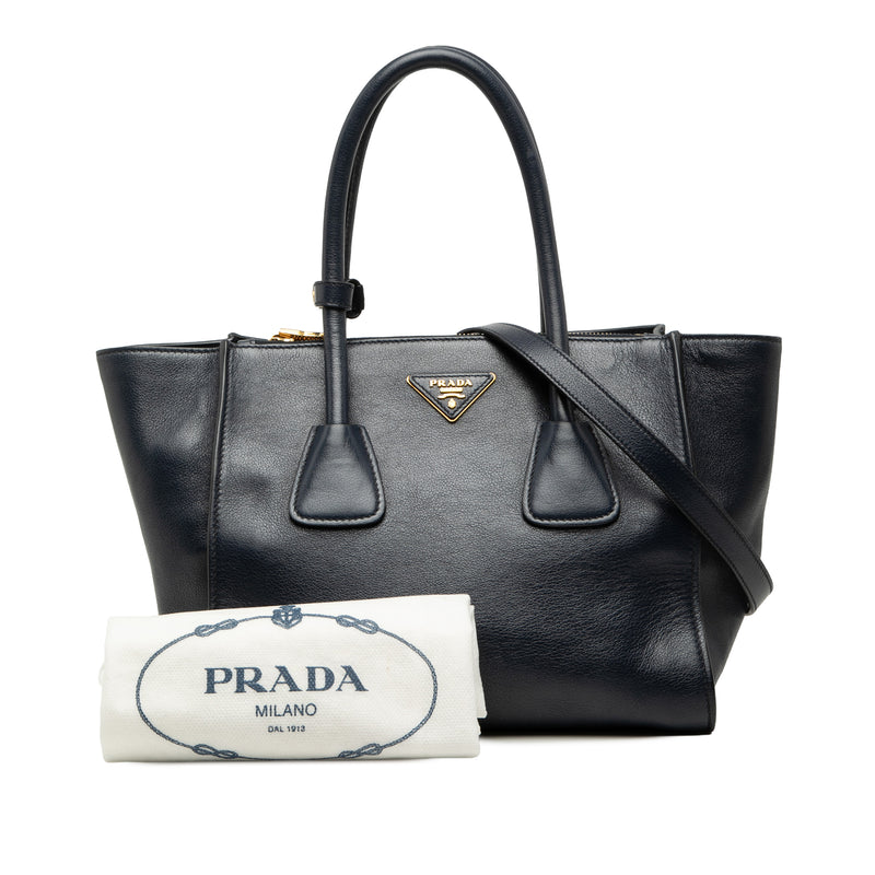 Glace Calf Twin Pocket Double Handle Satchel - Image 7