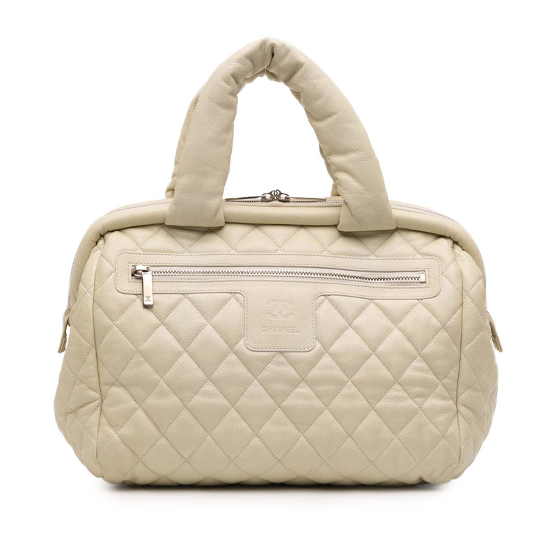 Quilted Caviar Coco Cocoon Bowler Bag