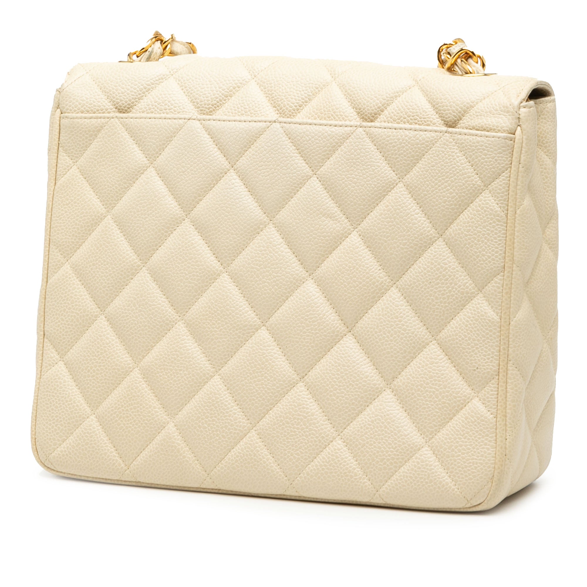 XL CC Quilted Caviar Square Single Flap - Image 2