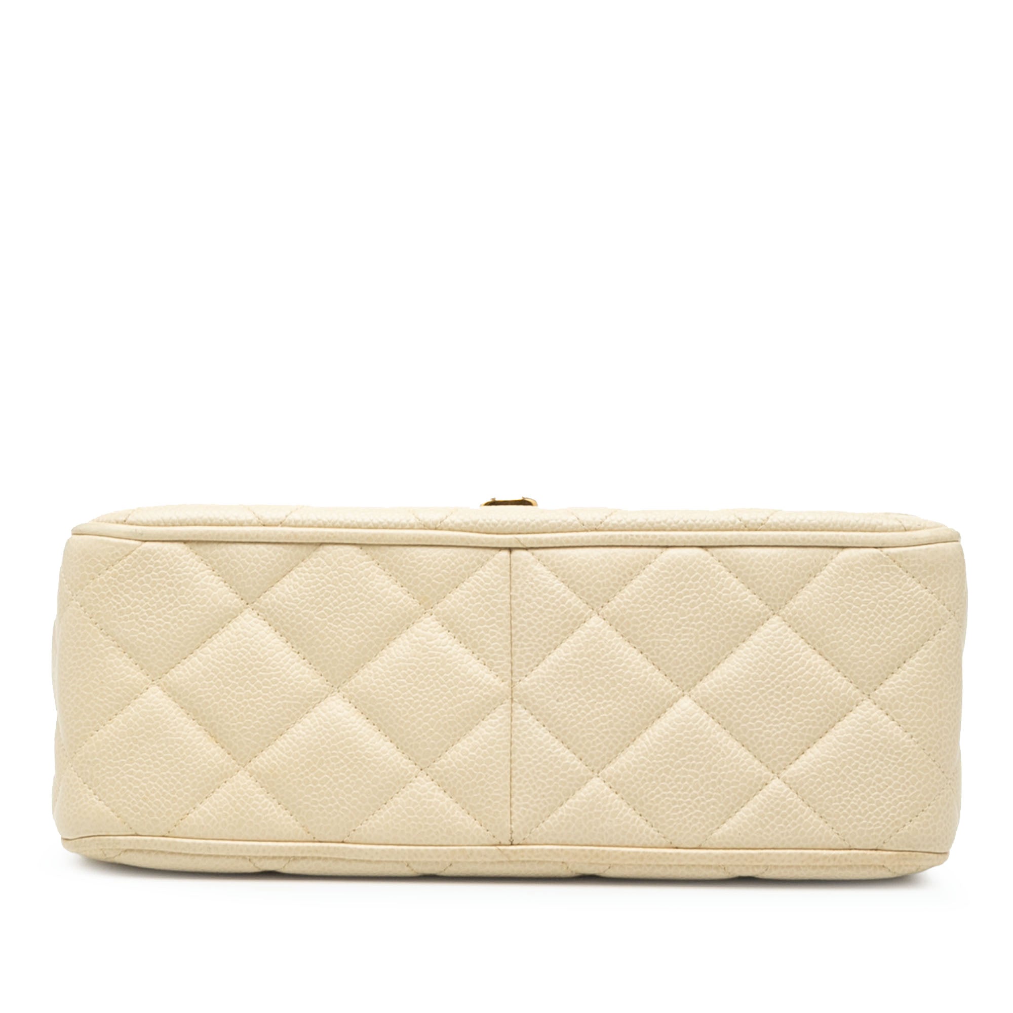 XL CC Quilted Caviar Square Single Flap - Image 3