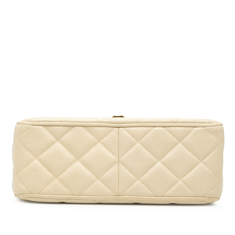 XL CC Quilted Caviar Square Single Flap - Image 3