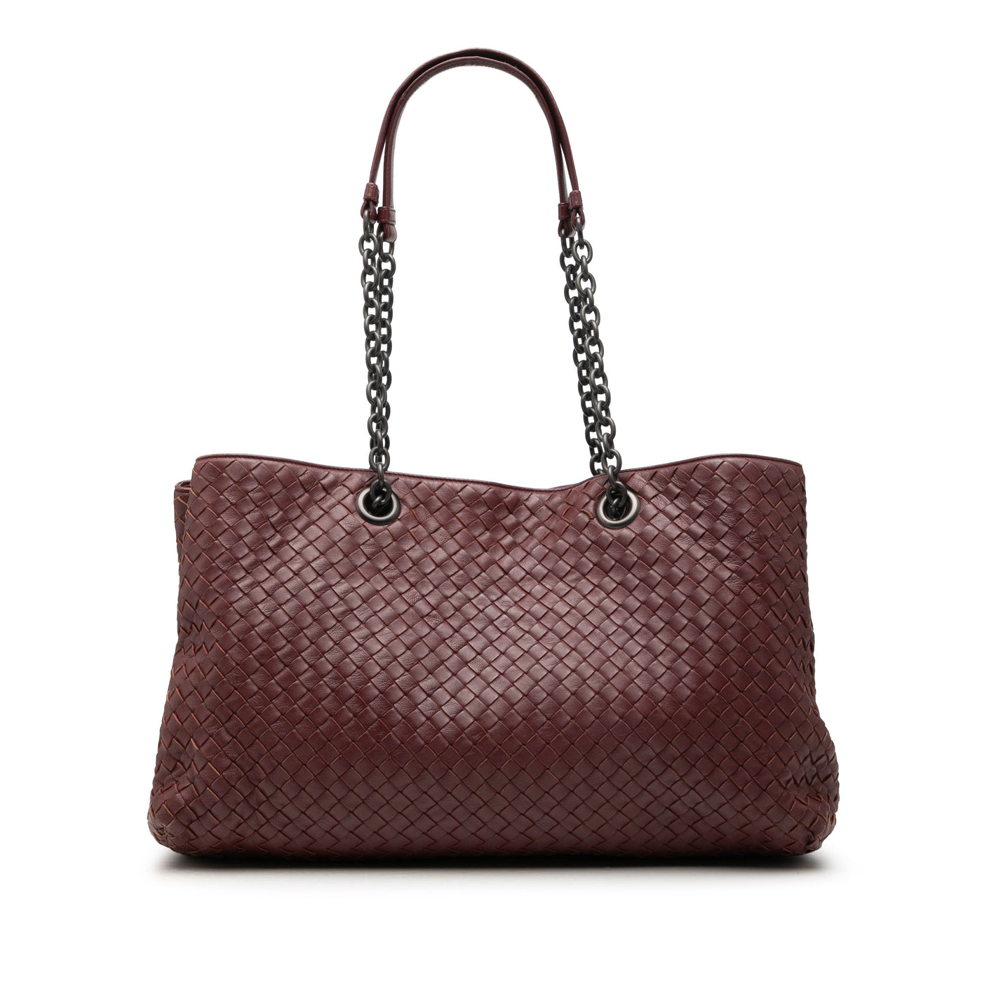 Large Nappa Intrecciato Double Chain Tote - Image 1