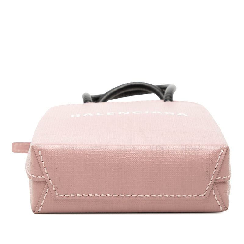 Mini Calfskin Logo Shopping Phone Holder - Image 3