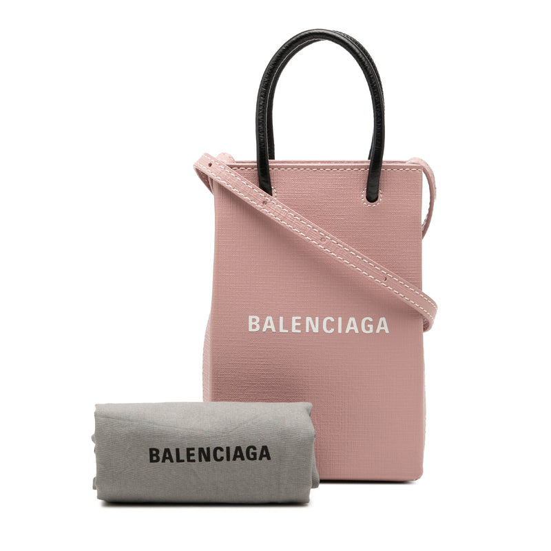 Mini Calfskin Logo Shopping Phone Holder - Image 7