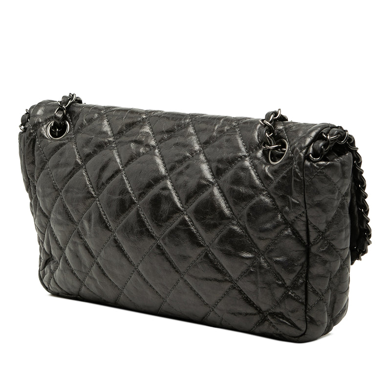 Medium Quilted Metallic Aged Calfskin Chain Me Flap - Image 2