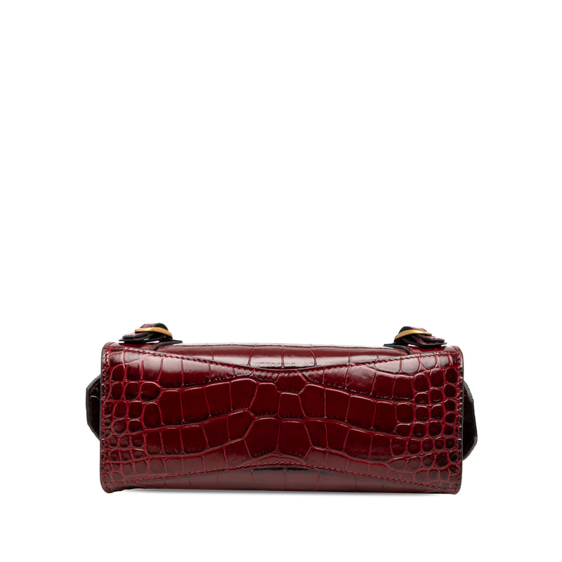 Mini Croc Embossed Calfskin Motocross Neo Classic City Satchel - Image 3