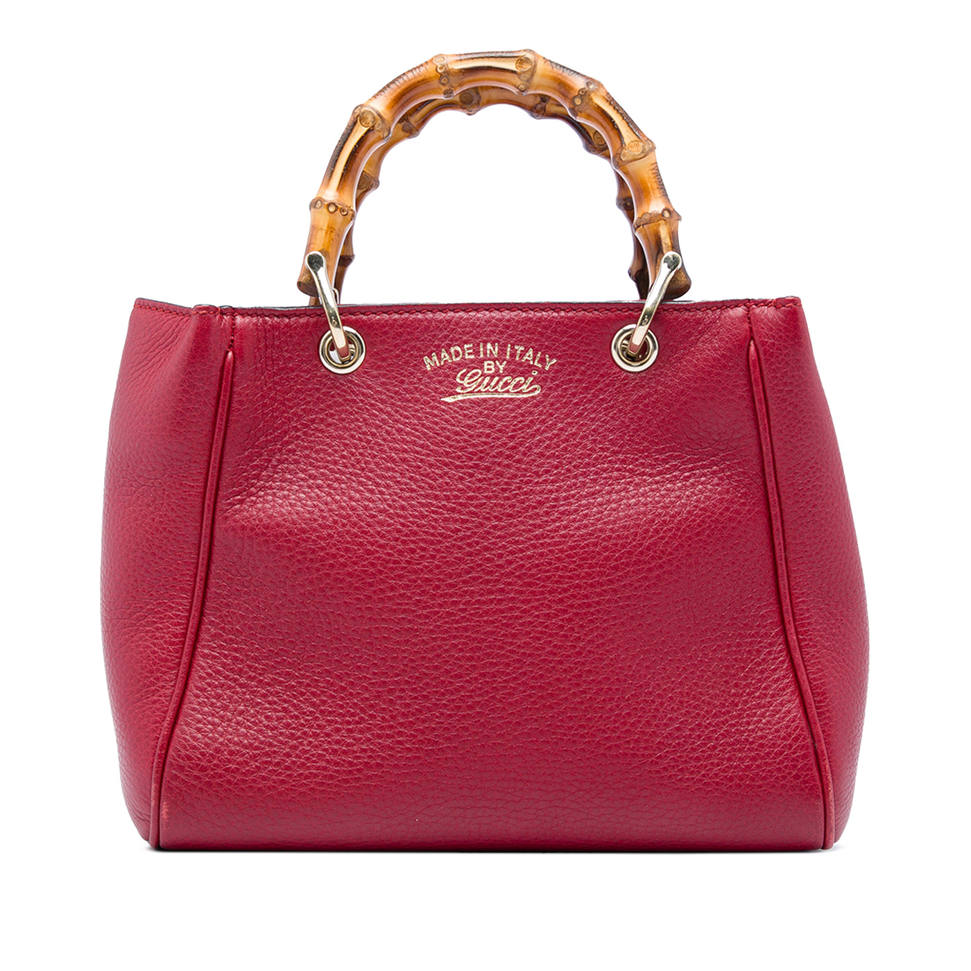 Mini Calfskin Bamboo Shopper Satchel - Image 1