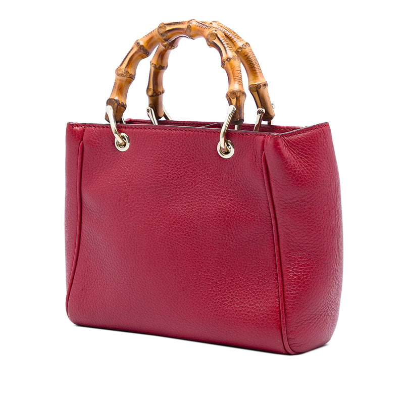 Mini Calfskin Bamboo Shopper Satchel - Image 2