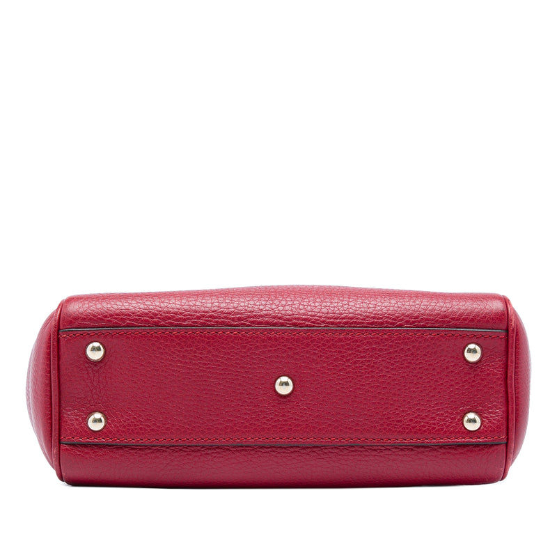 Mini Calfskin Bamboo Shopper Satchel - Image 3
