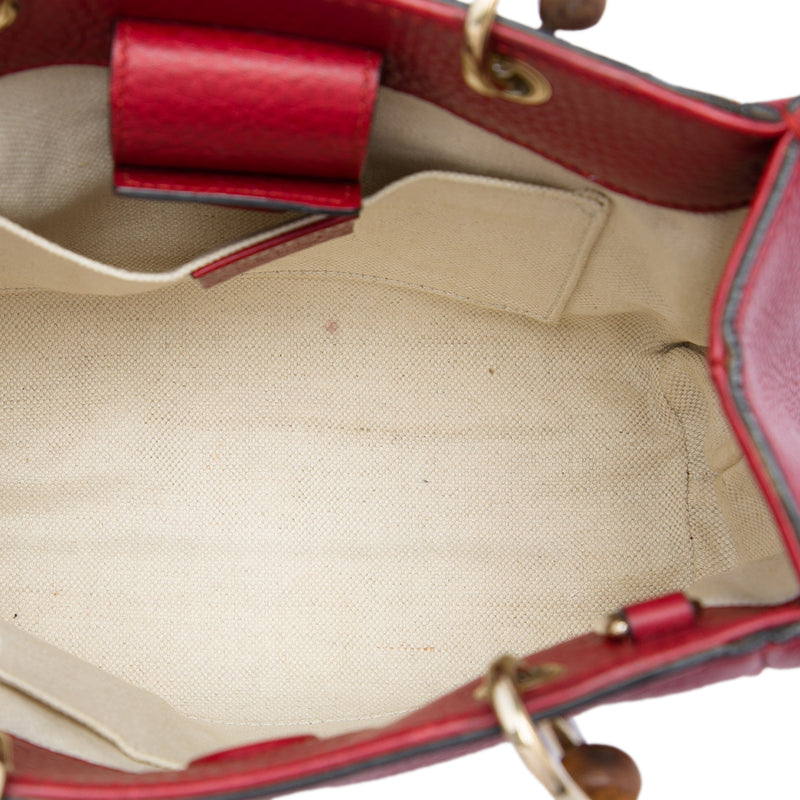 Mini Calfskin Bamboo Shopper Satchel - Image 4
