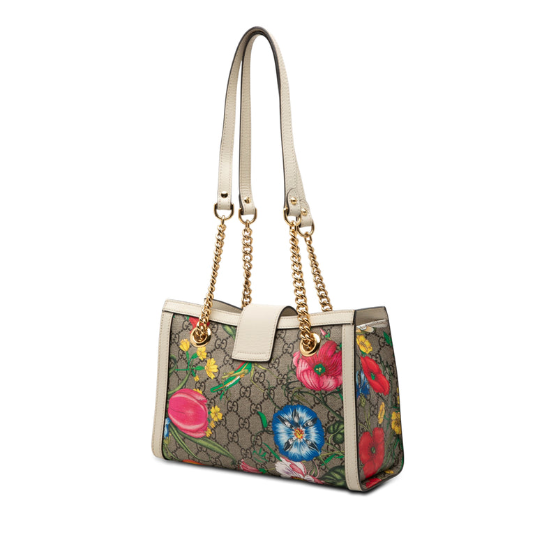 Small GG Supreme Flora Padlock Tote - Image 2