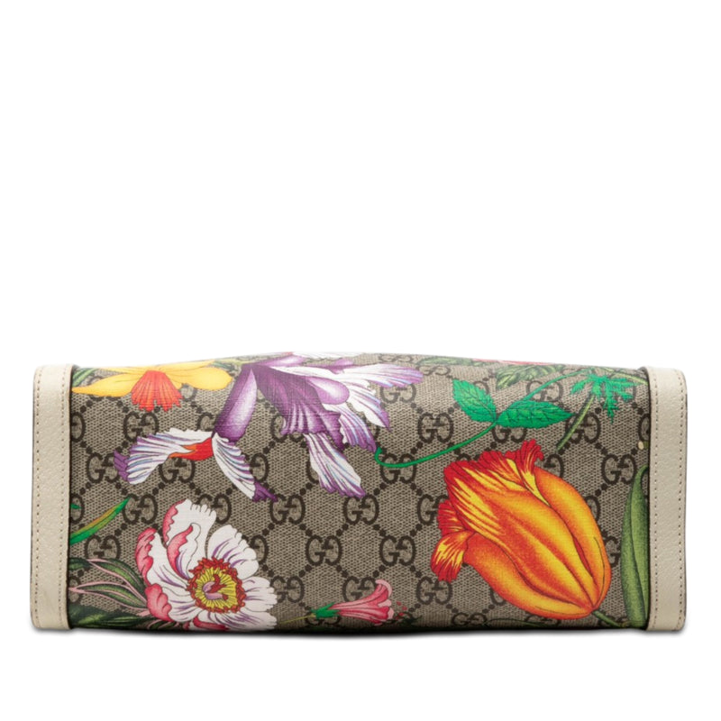 Small GG Supreme Flora Padlock Tote - Image 3