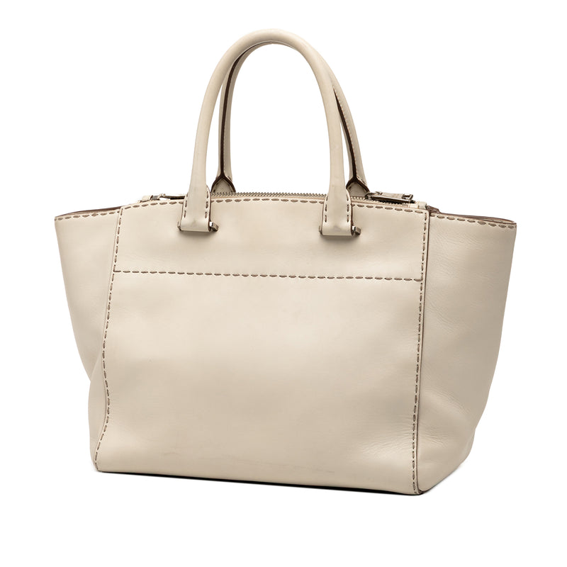 City Calf Stitched Twin Pocket Satchel - Image 2