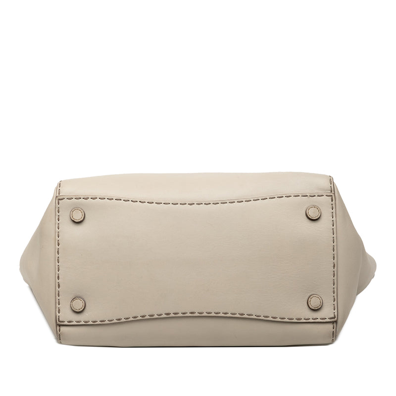 City Calf Stitched Twin Pocket Satchel - Image 3