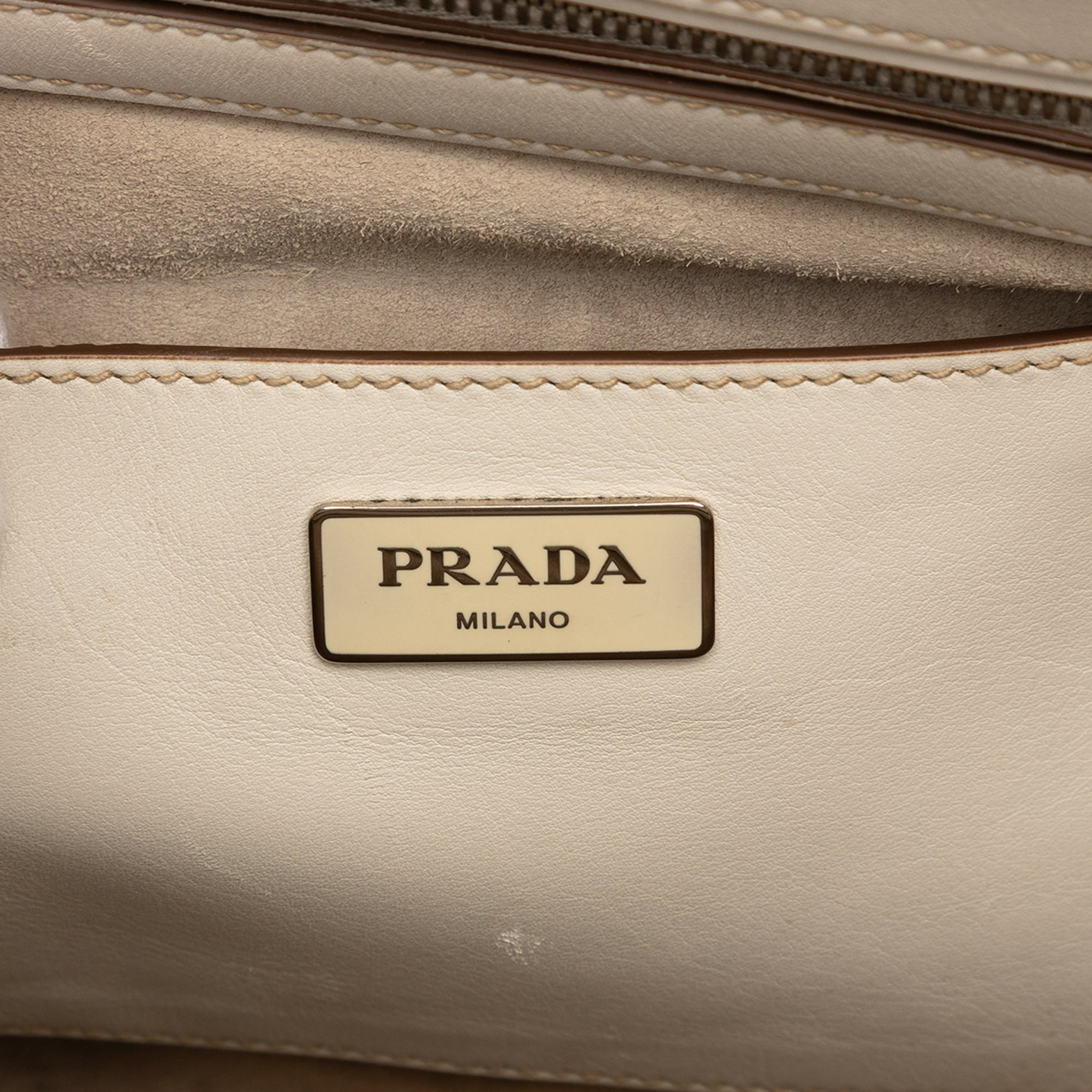 City Calf Stitched Twin Pocket Satchel - Image 5