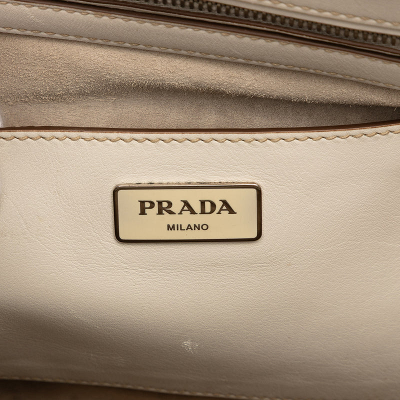 City Calf Stitched Twin Pocket Satchel - Image 5