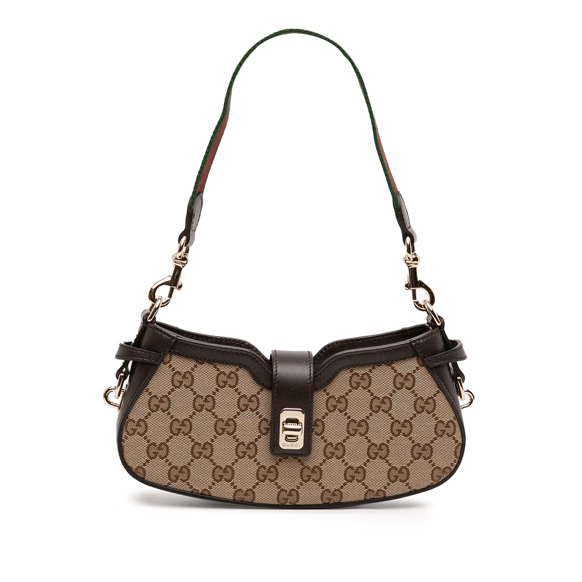 Mini GG Canvas Web Moon Side Shoulder Bag - Image 1